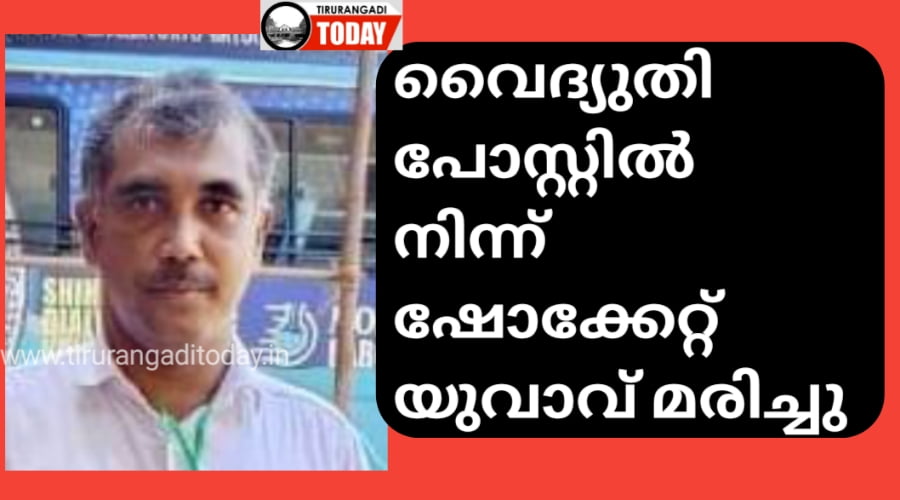 വൈദ്യുതി പോസ്റ്റിൽ നിന്ന് ഷോക്കേറ്റ് യുവാവ് മരിച്ചു