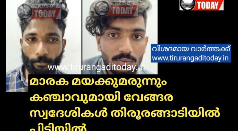 മാരക മയക്കുമരുന്നും കഞ്ചാവുമായി വേങ്ങര സ്വദേശികൾ തിരൂരങ്ങാടിയിൽ പിടിയിൽ