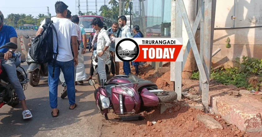 കക്കാട് സ്‌കൂട്ടറില്‍ ടോറസ് ലോറിയിടിച്ച് അപകടം ; വിദ്യാര്‍ത്ഥിനി അത്ഭുതകരമായി രക്ഷപ്പെട്ടു