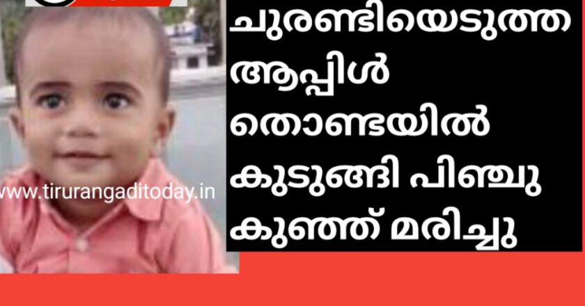 ആപ്പിൾ തൊണ്ടയിൽ കുടുങ്ങി പിഞ്ചു കുഞ്ഞ്‌ മരിച്ചു