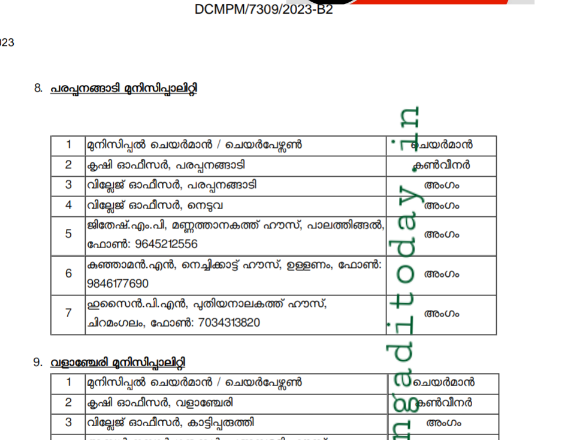 നെല്‍വയല്‍ തണ്ണീര്‍ത്തട സംരക്ഷണ നിയമം; ജില്ലയില്‍ പ്രാദേശിക നിരീക്ഷണ സമിതികള്‍ നിലവില്‍ വന്നു