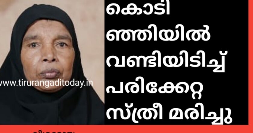 കൊടിഞ്ഞിയിൽ വണ്ടിയിടിച്ച് പരിക്കേറ്റ സ്ത്രീ മരിച്ചു