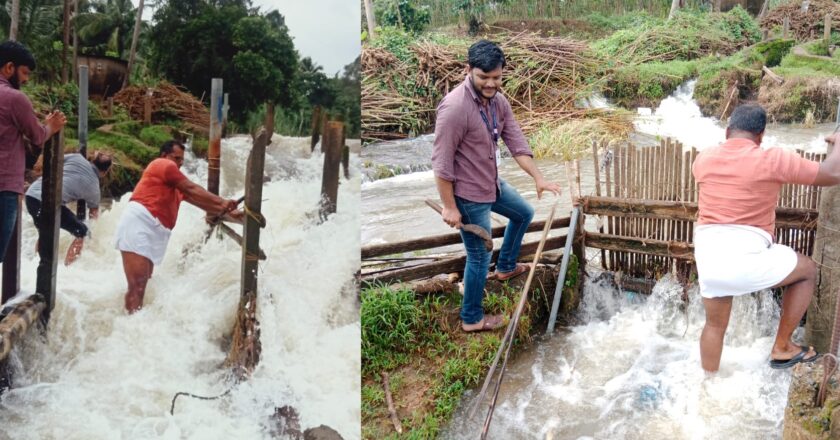 അനധികൃത മത്സ്യബന്ധനത്തിനായി നിര്‍മിച്ച തടയണകള്‍ നീക്കം ചെയ്ത് ഉദ്യോഗസ്ഥര്‍