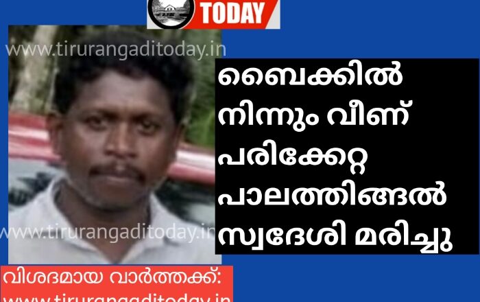 ബൈക്കിൽ നിന്നും വീണ് പരിക്കേറ്റ പാലത്തിങ്ങൽ സ്വദേശി മരിച്ചു