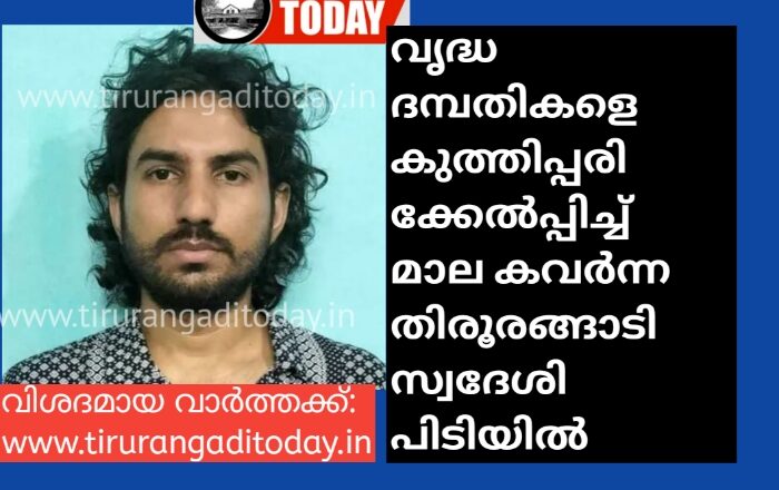 വൃദ്ധ ദമ്പതികളെ കുത്തിപ്പരിക്കേൽപ്പിച്ച് മാല കവർന്ന തിരൂരങ്ങാടി സ്വദേശി പിടിയിൽ