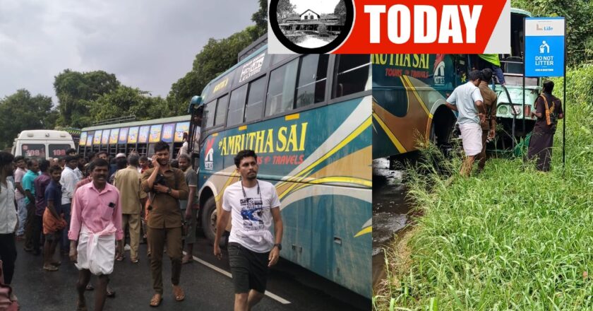 ശബരിമല തീര്‍ത്ഥാടകര്‍ സഞ്ചരിച്ച ബസും തമിഴ്‌നാട് ട്രാന്‍സ്‌പോര്‍ട് ബസും കൂട്ടിയിടിച്ച് അപകടം ; നിരവധി പേര്‍ക്ക് പരിക്ക്