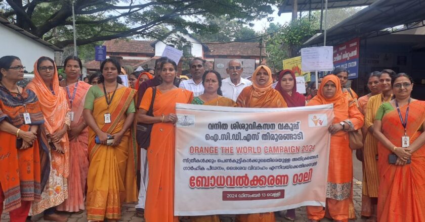 ഓറഞ്ച് ദി വേള്‍ഡ് ക്യാമ്പയിന്‍ ആഘോഷം സംഘടിപ്പിച്ചു