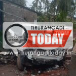 തെയ്യാല കല്ലത്താണിയിൽ കാർ മതിലിൽ ഇടിച്ചു അപകടം