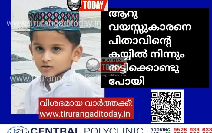 ആറു വയസ്സുകാരനെ പിതാവിന്റെ കയ്യിൽ നിന്നും തട്ടിക്കൊണ്ടു പോയി