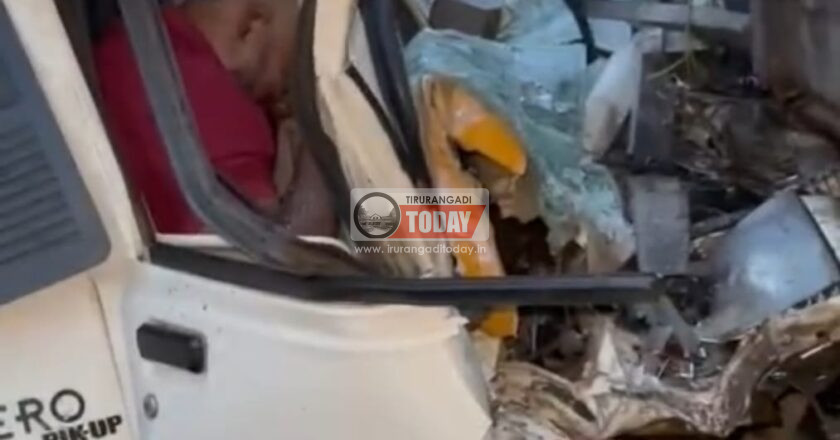 എടരിക്കോട്ട് ചരക്ക് ലോറിക്ക് പിറകിൽ മിനിലോറി ഇടിച്ച് അപകടം; മിനിലോറി ഡ്രൈവർ മരിച്ചു, സഹയാത്രികന് ഗുരുതര പരിക്ക്