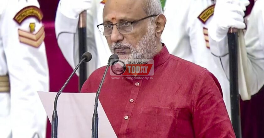 രാജ്യത്തിന്റെ 15-ാമത് ഉപരാഷ്ട്രപതിയായി സി.പി.രാധാകൃഷ്ണന്‍ സത്യപ്രതിജ്ഞ ചെയ്തു