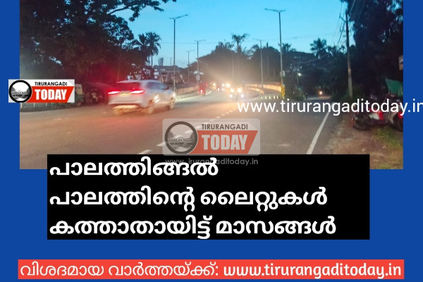 പാലത്തിങ്ങൽ പാലത്തിലെ ലൈറ്റുകൾ കത്താതായിട്ട് മാസങ്ങൾ