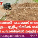 പരപ്പനങ്ങാടി– ചെമ്മാട് റോഡിൽ പള്ളിപ്പടിയിൽ ഗർത്തം; മാപ്സ് പരാതിയിൽ മണ്ണിട്ട് മൂടി